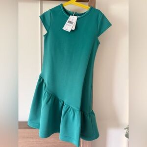 Florence Eiseman Green Ruffled Tiered A-Line Dress